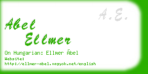 abel ellmer business card